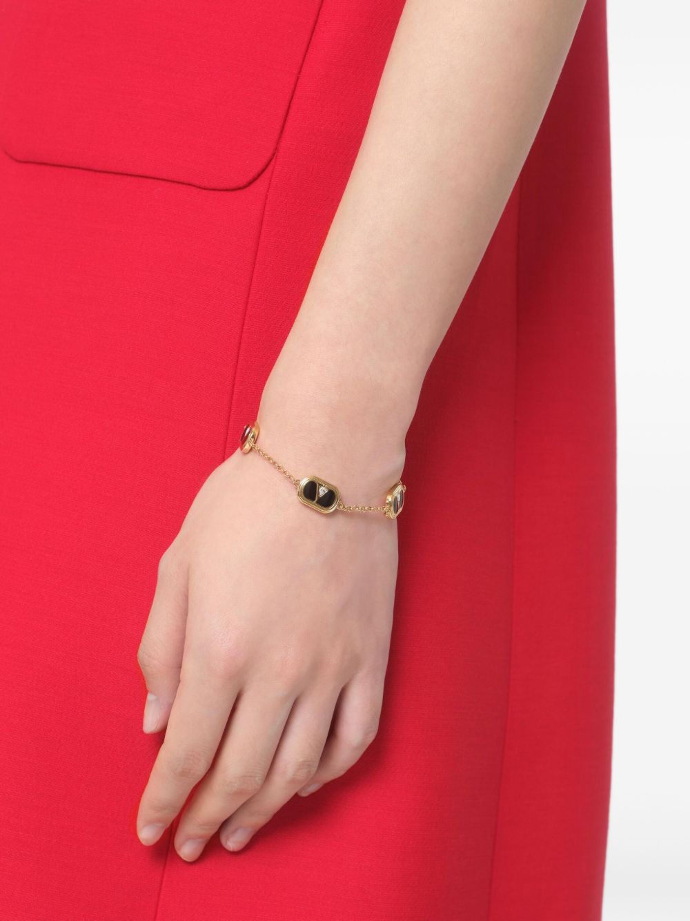 VALENTINO GARAVANI Vlogo Bracelet with Crystal Accents