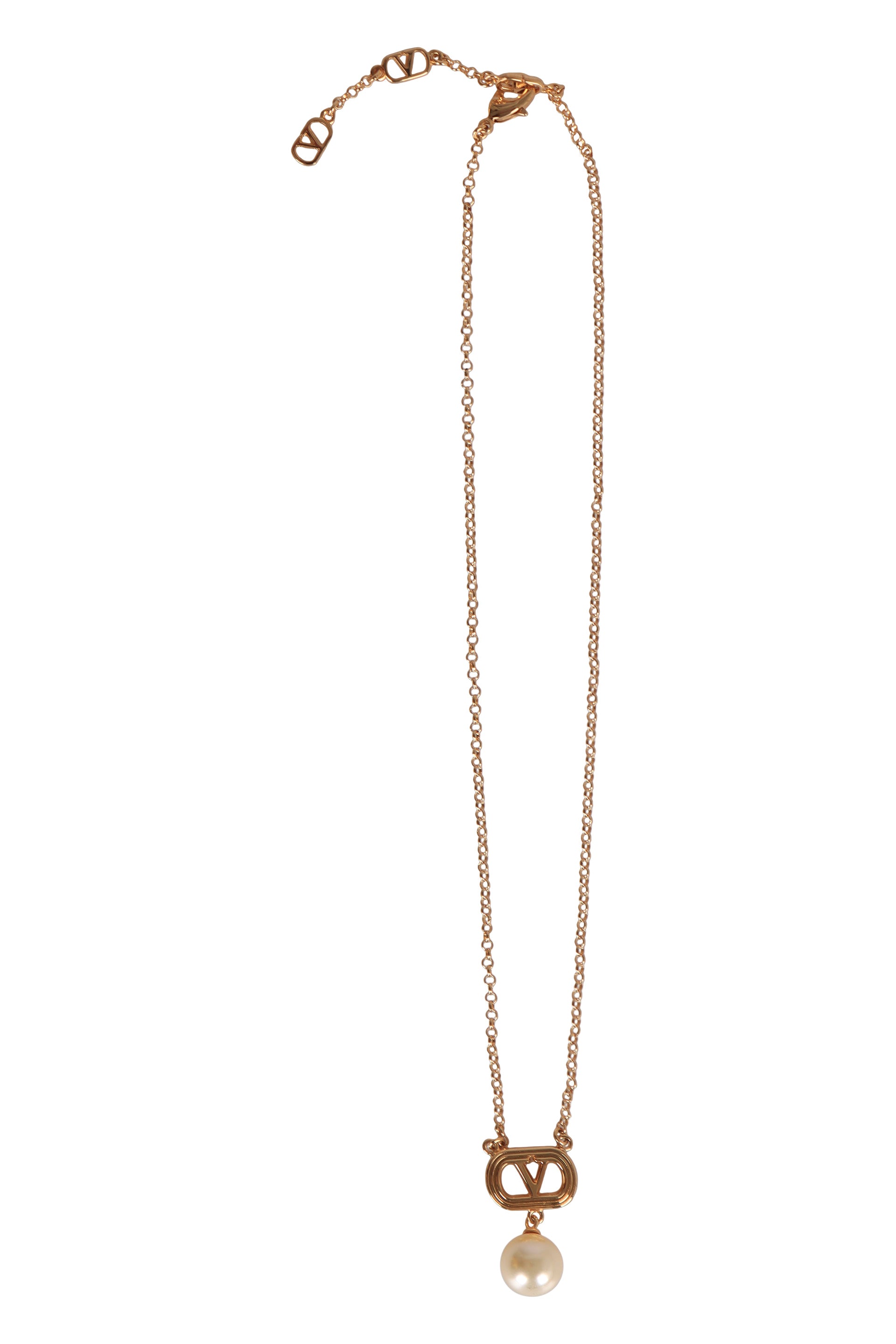 VALENTINO GARAVANI Elegant Metallic Necklace with Signature Pendant