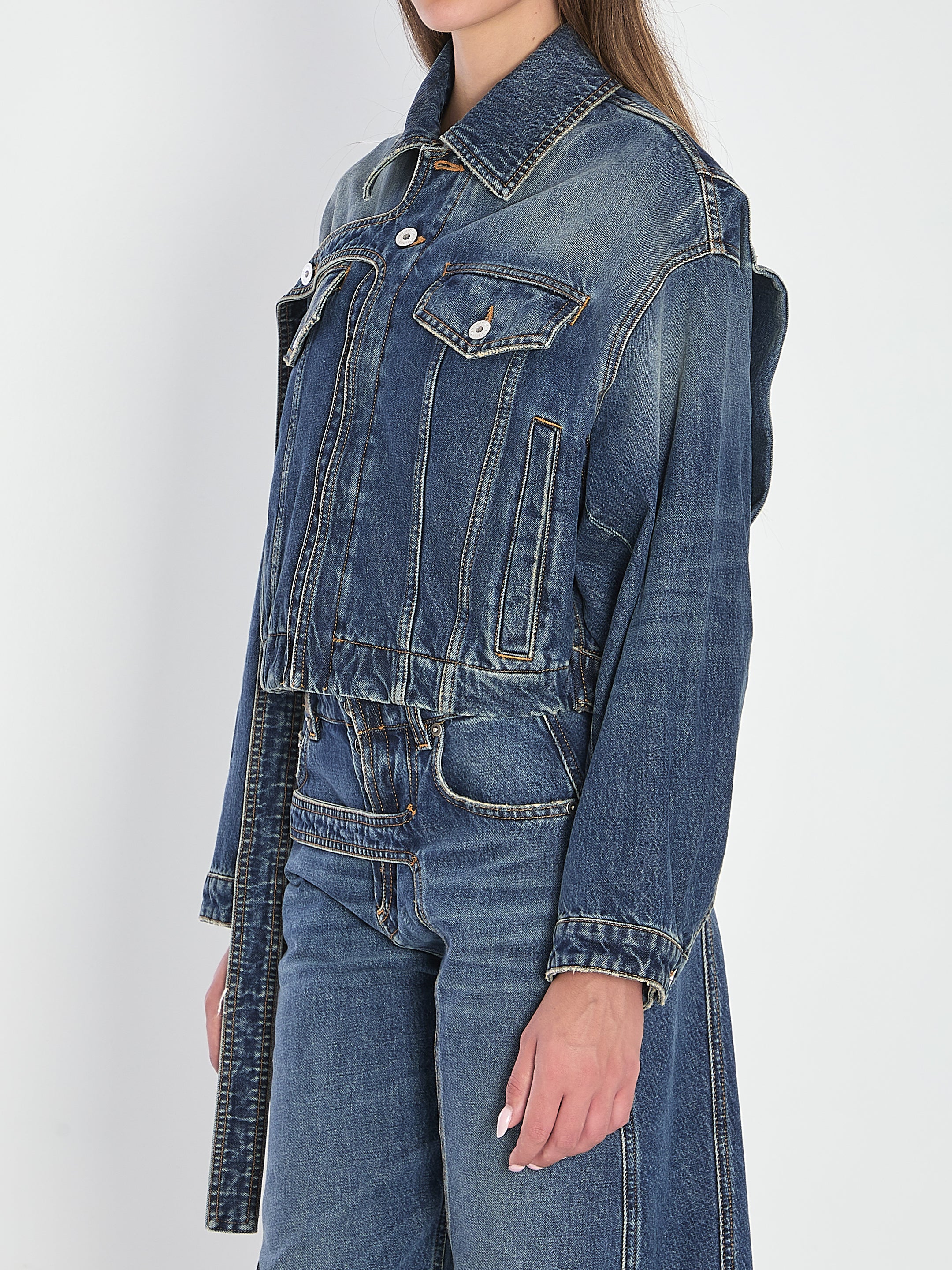 JEAN PAUL GAULTIER Strap Jacket in Denim - Loose Fit