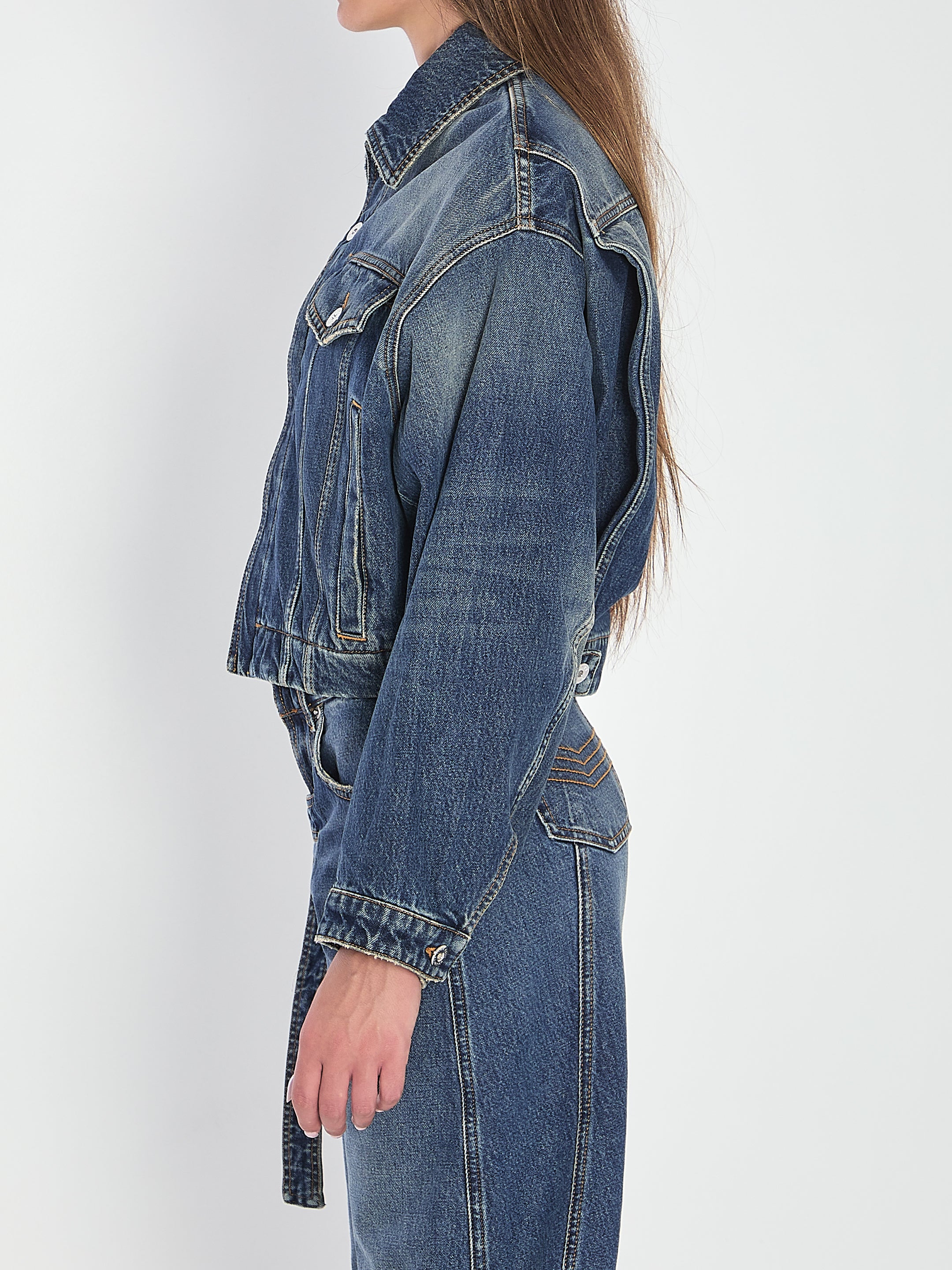 JEAN PAUL GAULTIER Strap Jacket in Denim - Loose Fit