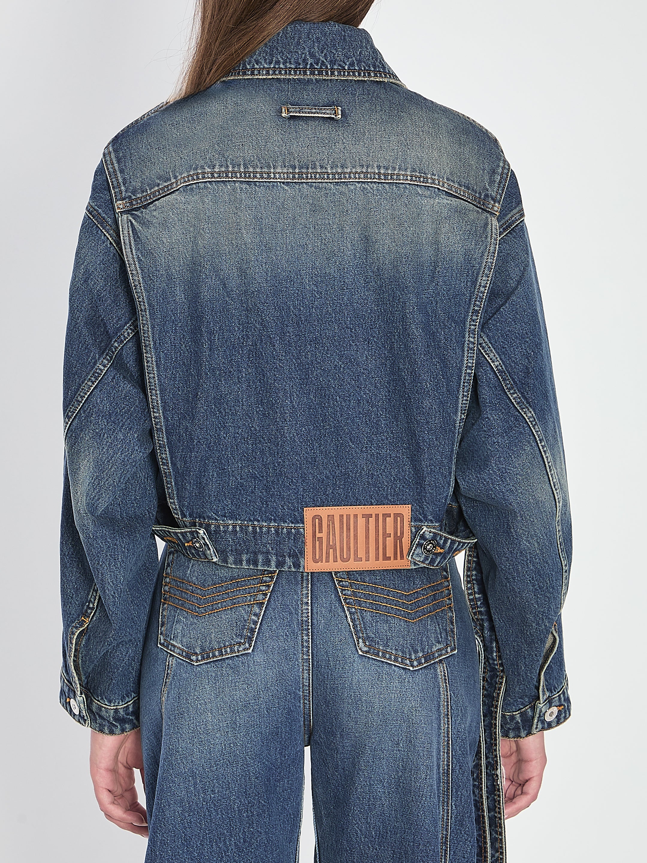 JEAN PAUL GAULTIER Strap Jacket in Denim - Loose Fit