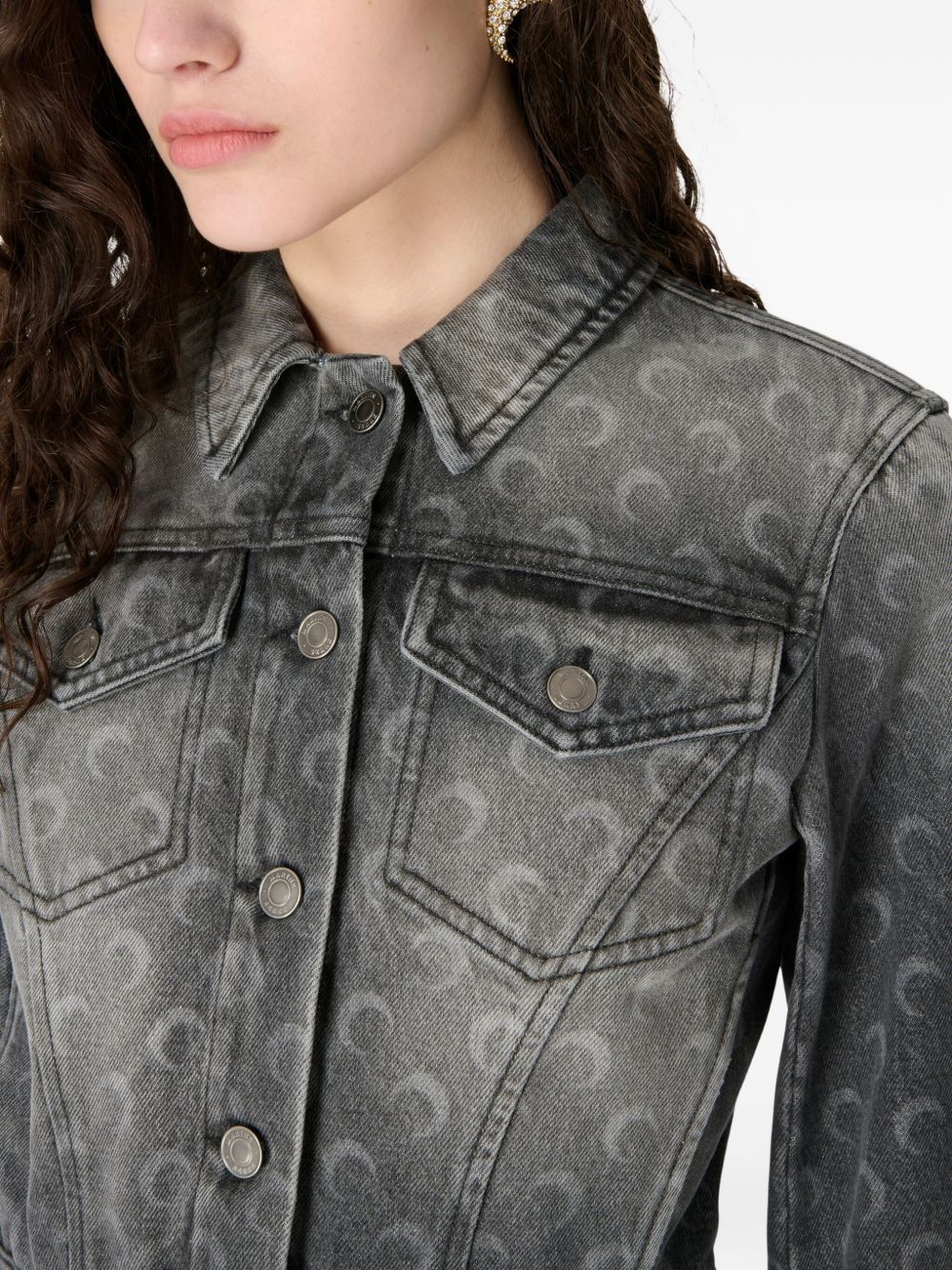 MARINE SERRE Moon Pattern Denim Jacket