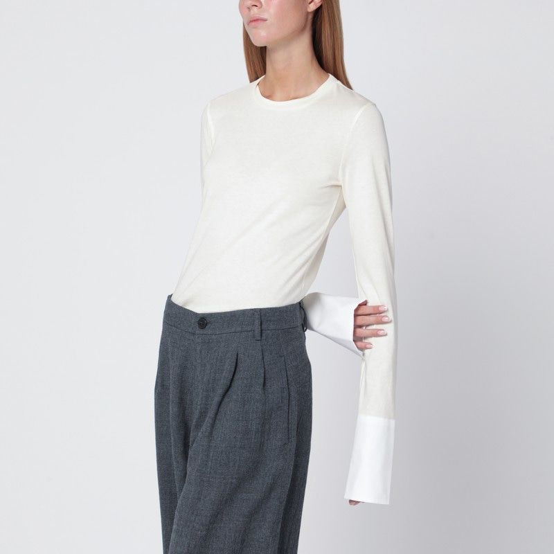DARKPARK Nora Crew Neck Jumper with Buttoned Cuffs