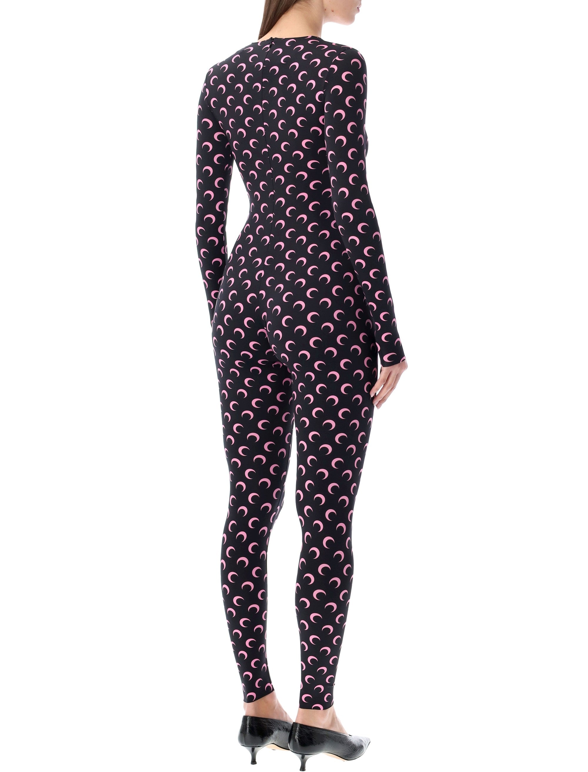 MARINE SERRE Sleek Moon Printed Stretch Catsuit - Ankle Length,