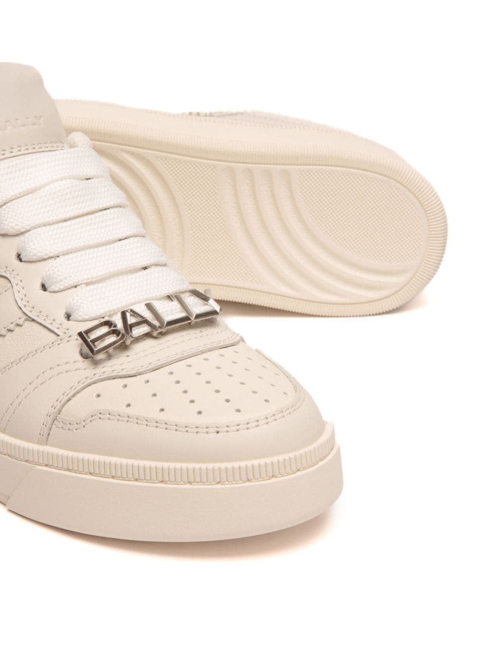 BALLY Leather Logo Print Sneakers for Women