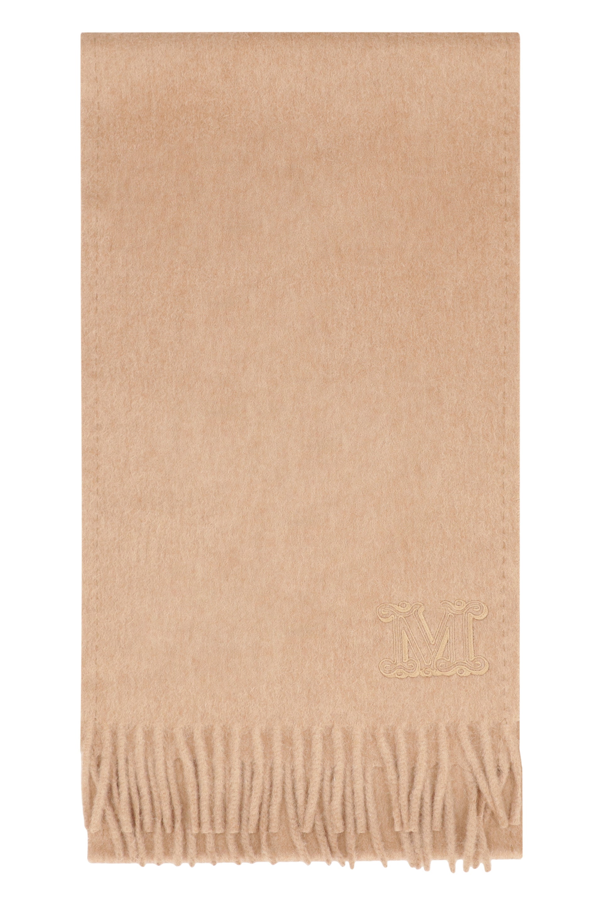 MAX MARA Cashmere Stole with Fringes - 28 x 206 cm