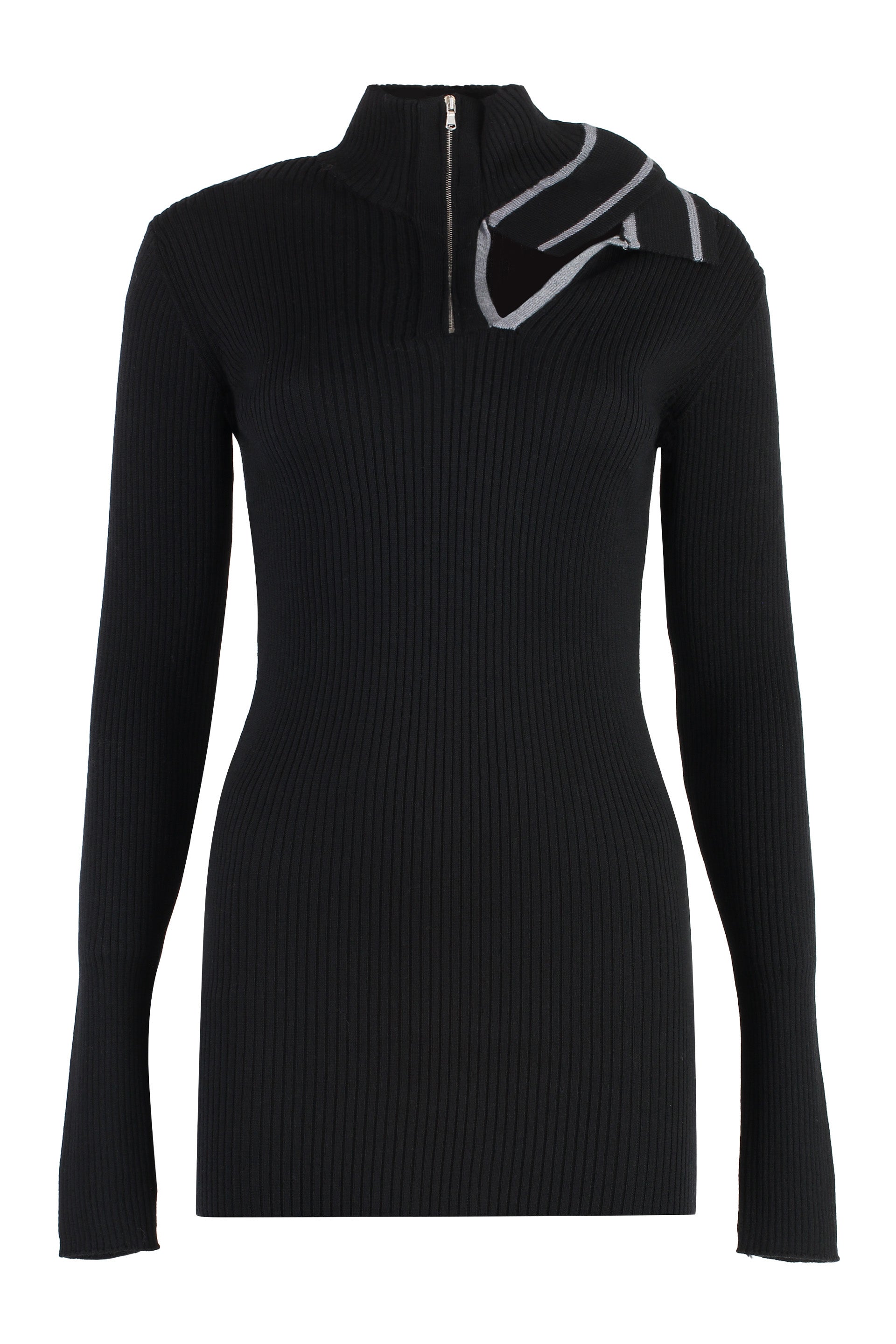 Y/PROJECT Mini Knit Dress with Half Zip for Women
