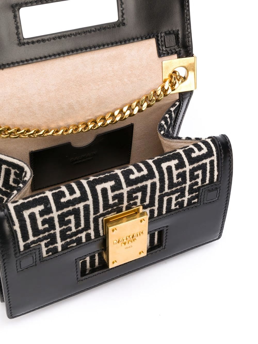 BALMAIN Mini Monogram Jacquard Handbag