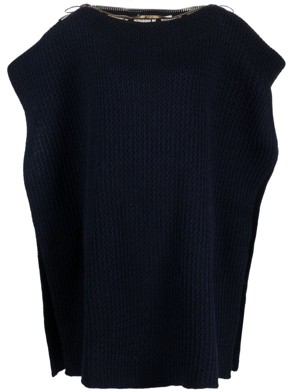 JW ANDERSON X APC Men's Chunky Ribbed Wool Poncho - Knee-Length