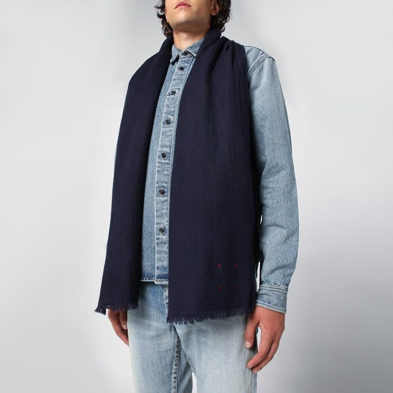 DESTIN Wool Scarf with Fringed Edges