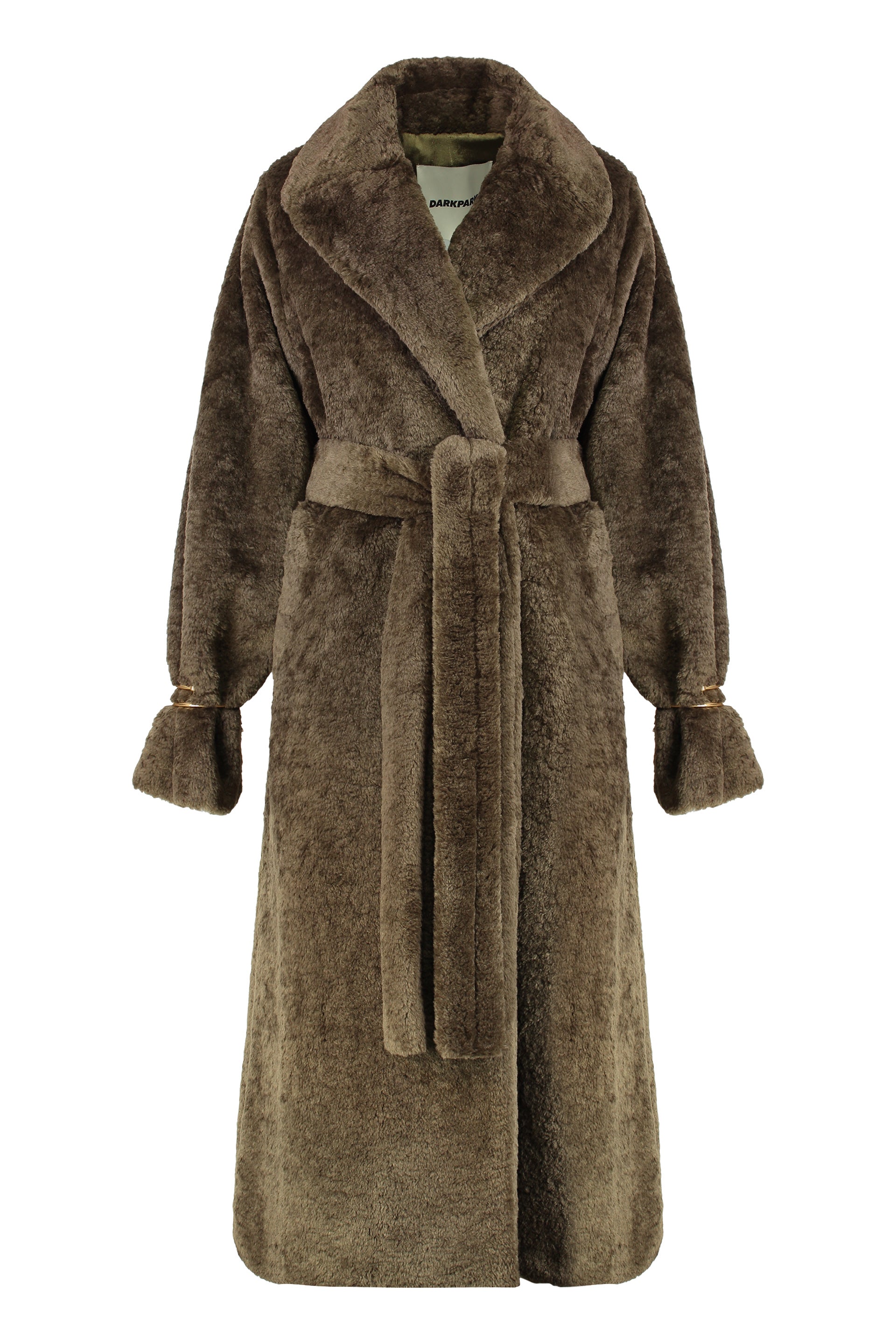 DARKPARK Elegant Eco-Fur Trench Coat
