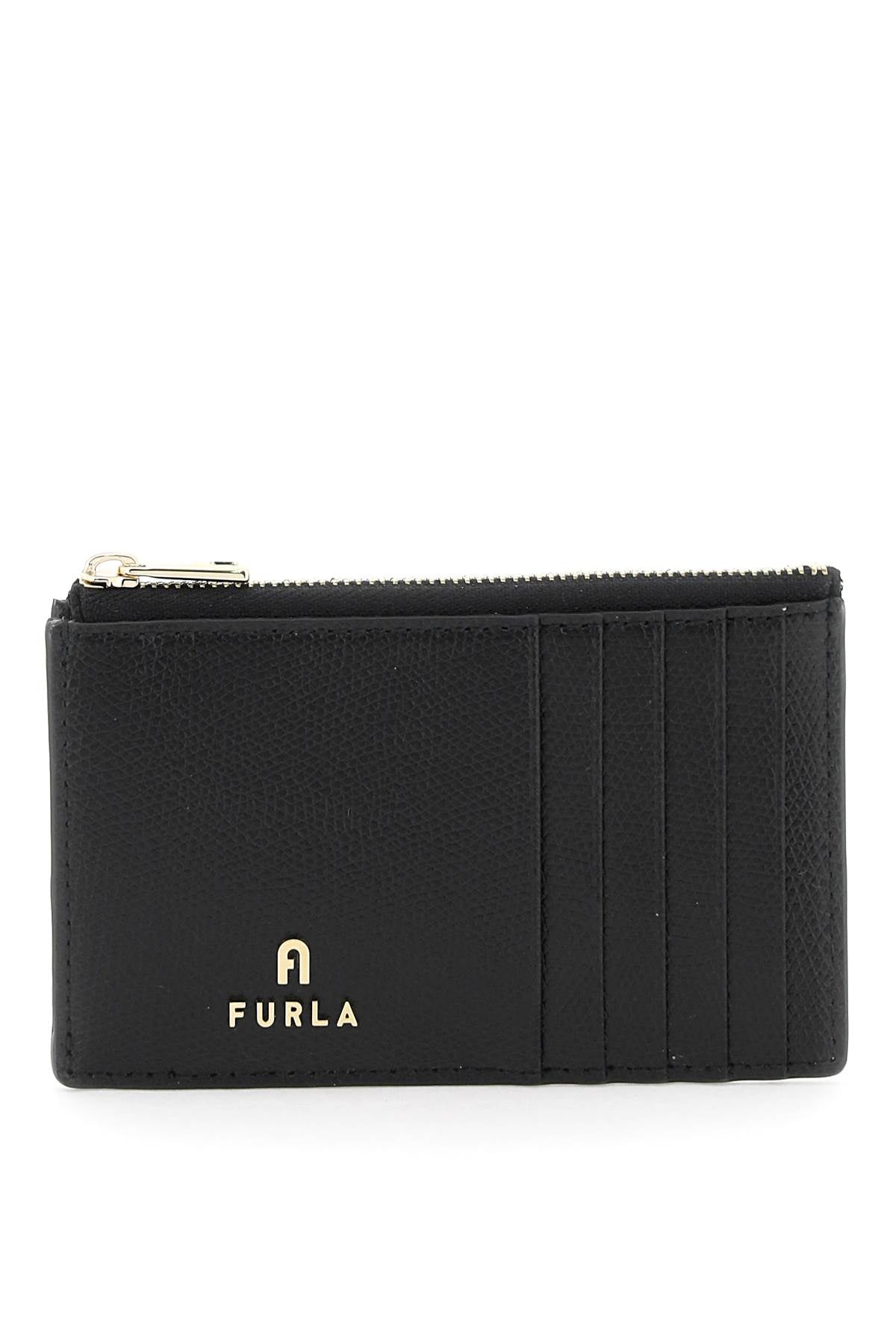 FURLA Mini Pebbled Leather Card Holder