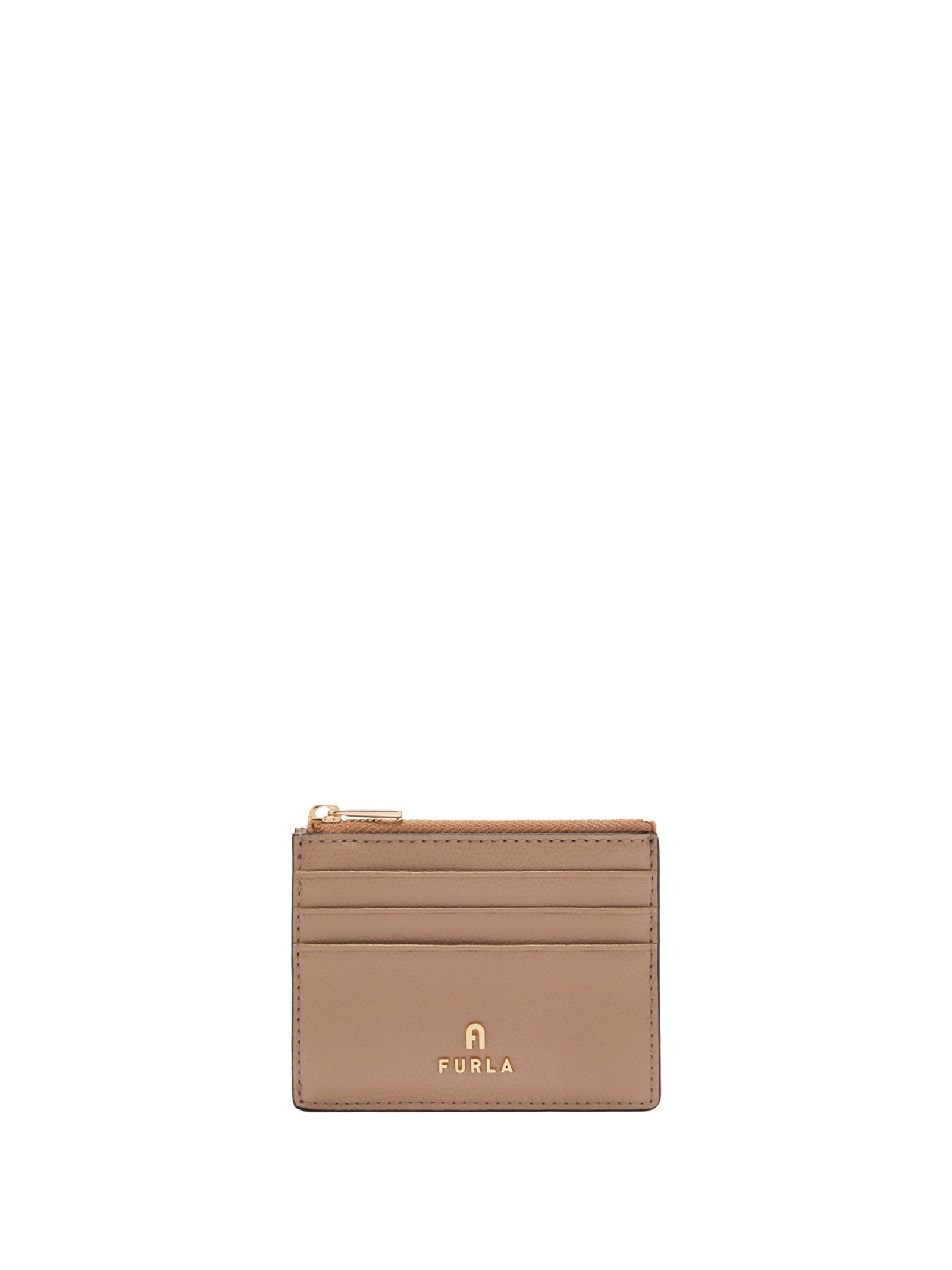 FURLA Mini Leather Card Holder with Three Slots