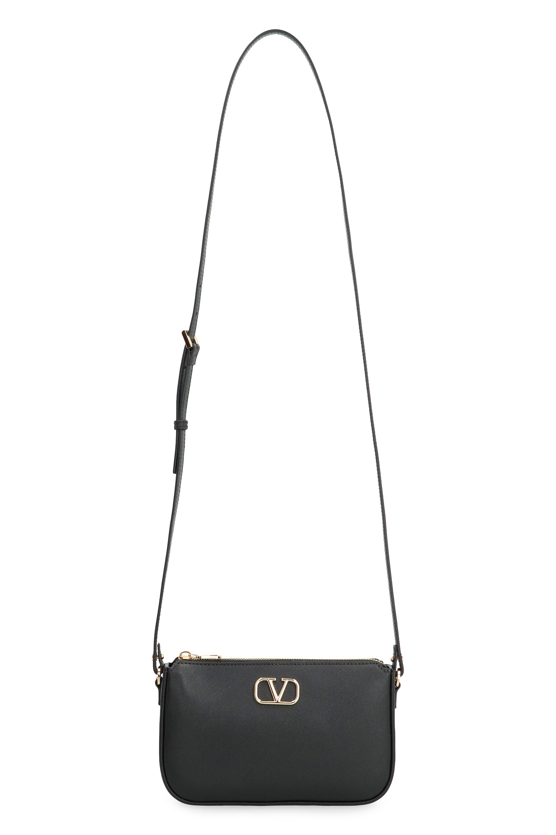 VALENTINO Mini V Logo Signature Leather Crossbody Handbag