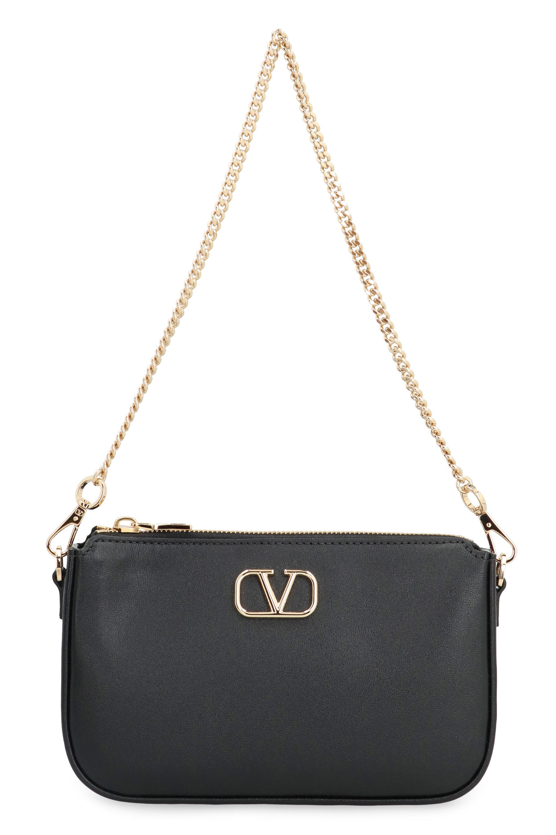 VALENTINO GARAVANI Signature Leather Crossbody Handbag - 20.5 cm
