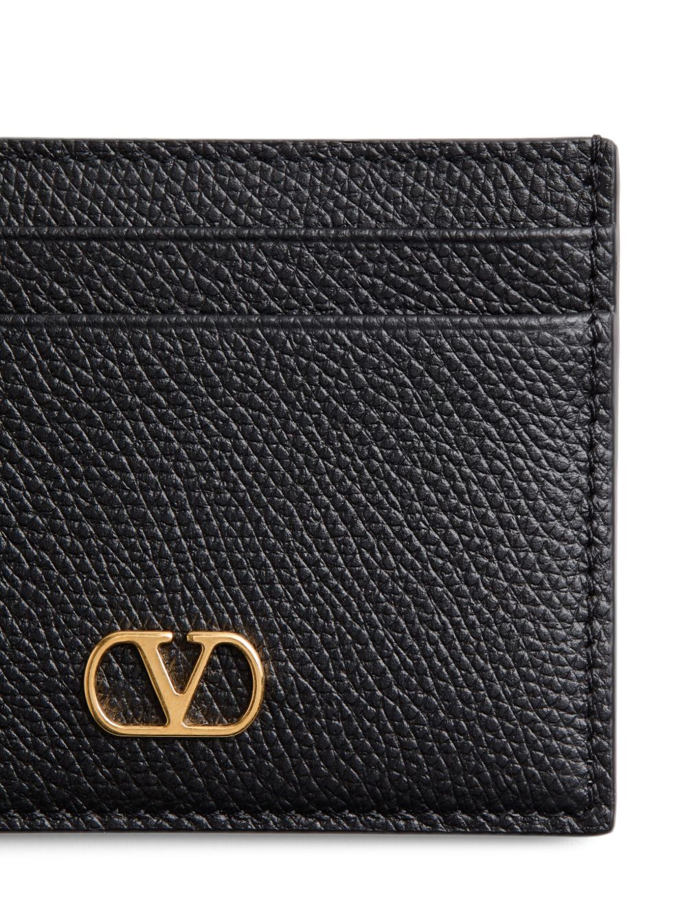 VALENTINO GARAVANI Mini Leather Card Case with Signature Logo