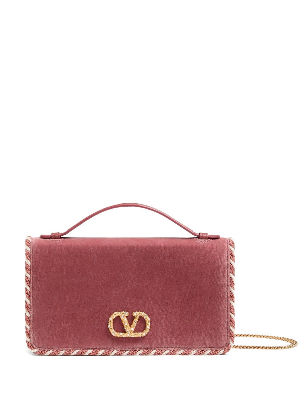 VALENTINO GARAVANI Signature Velvet Wallet on Chain