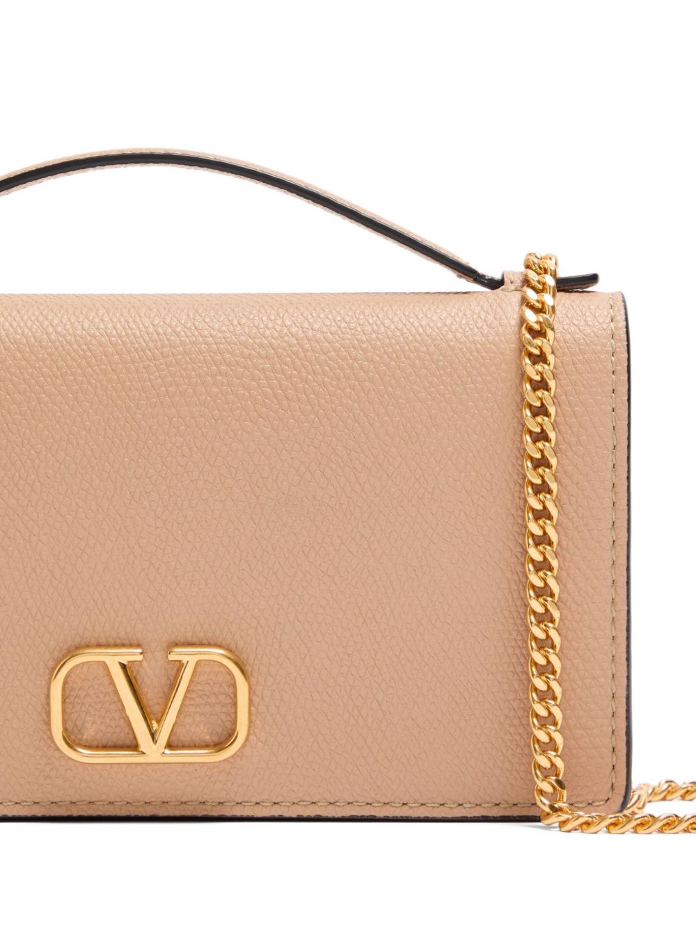 VALENTINO GARAVANI Signature Leather Wallet On Chain - Mini