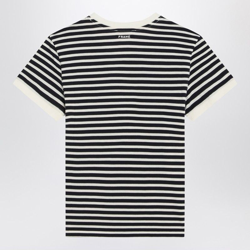 FRAME Striped Cotton T-Shirt