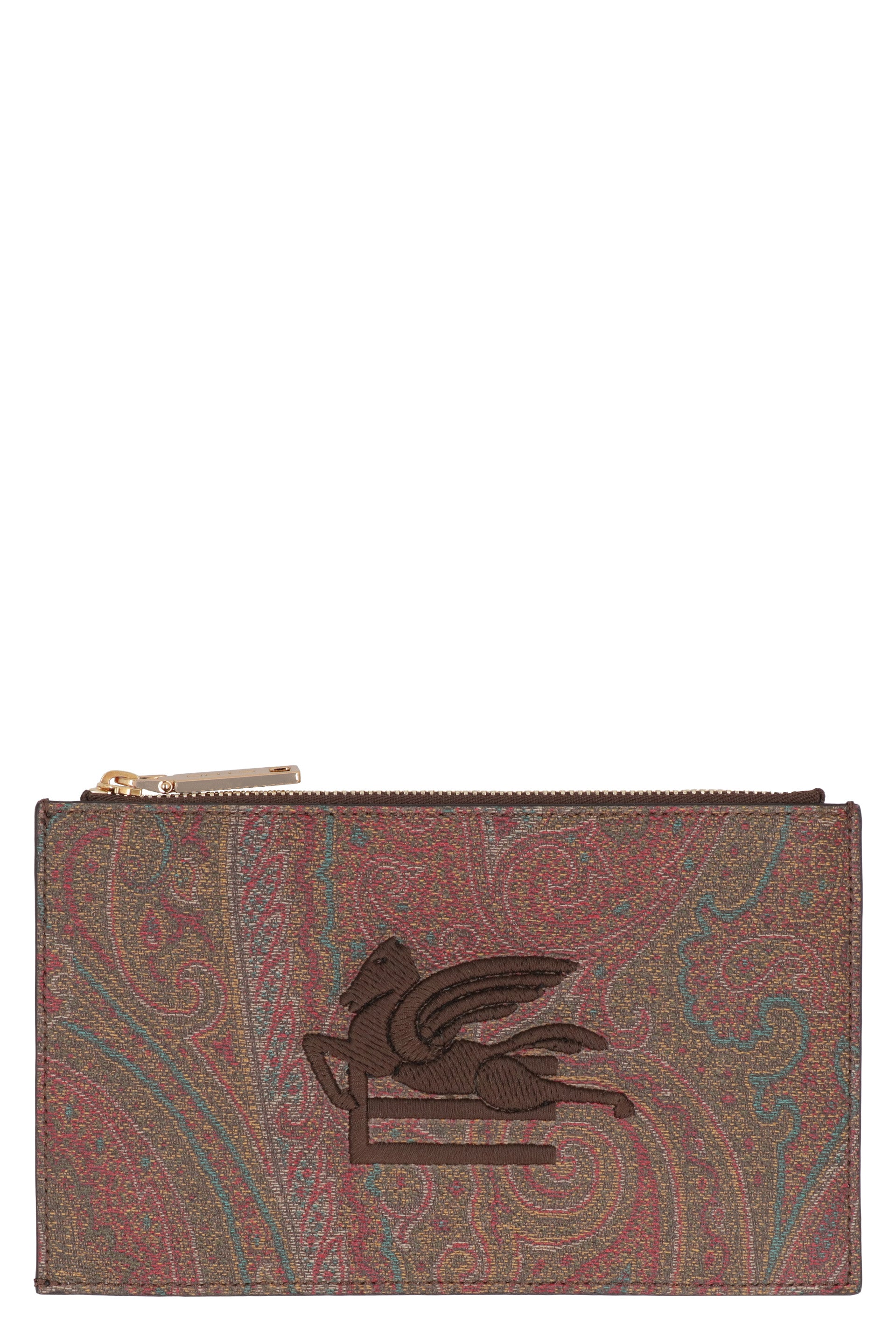 ETRO Logo Print Flat Pouch Handbag - 18.5 CM x 11 CM
