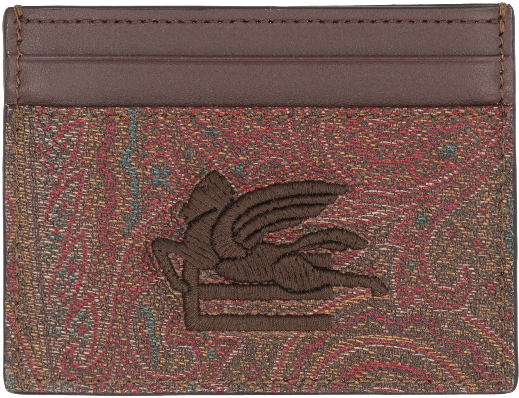 ETRO Mini Coated Canvas Card Holder