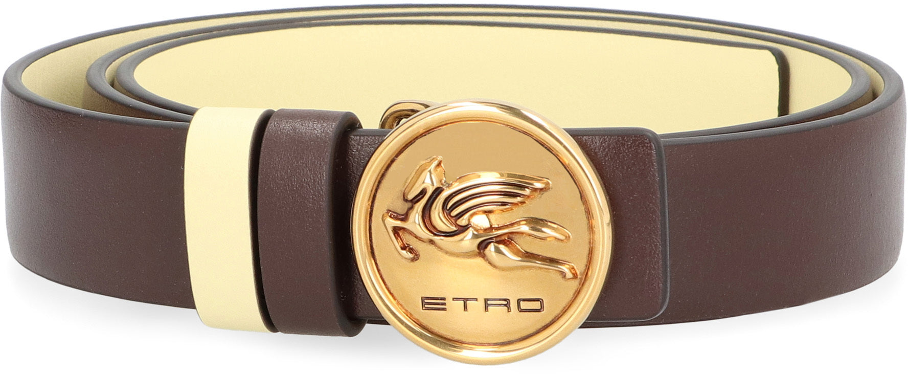 ETRO Reversible Leather Belt with Sleek Buckle - 2.5cm Height