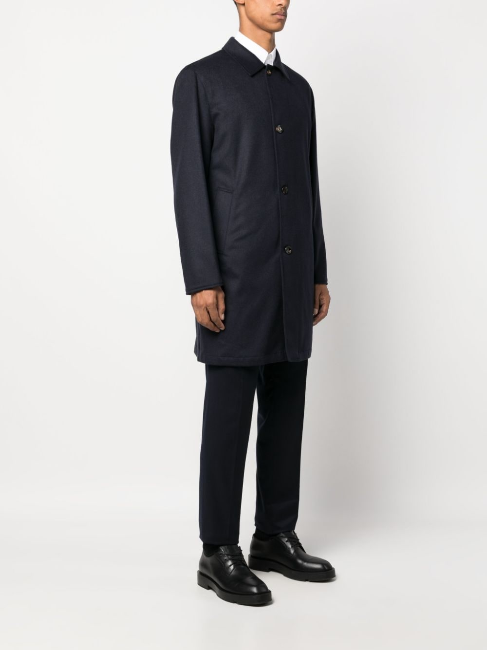 KIRED Peak Cashmere Jacket in Thigh-Length for Men