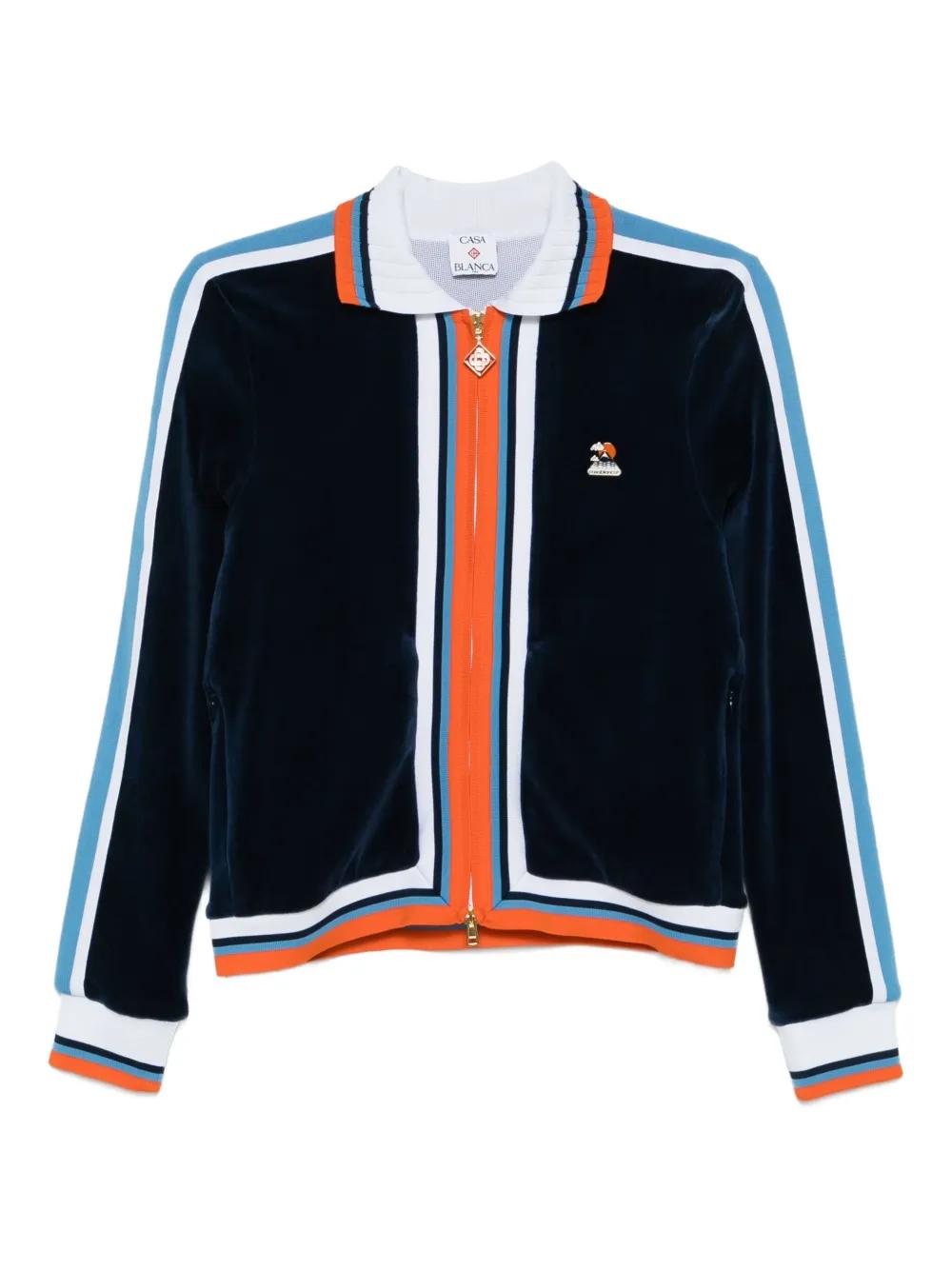 CASABLANCA Striped Velvet Jacket