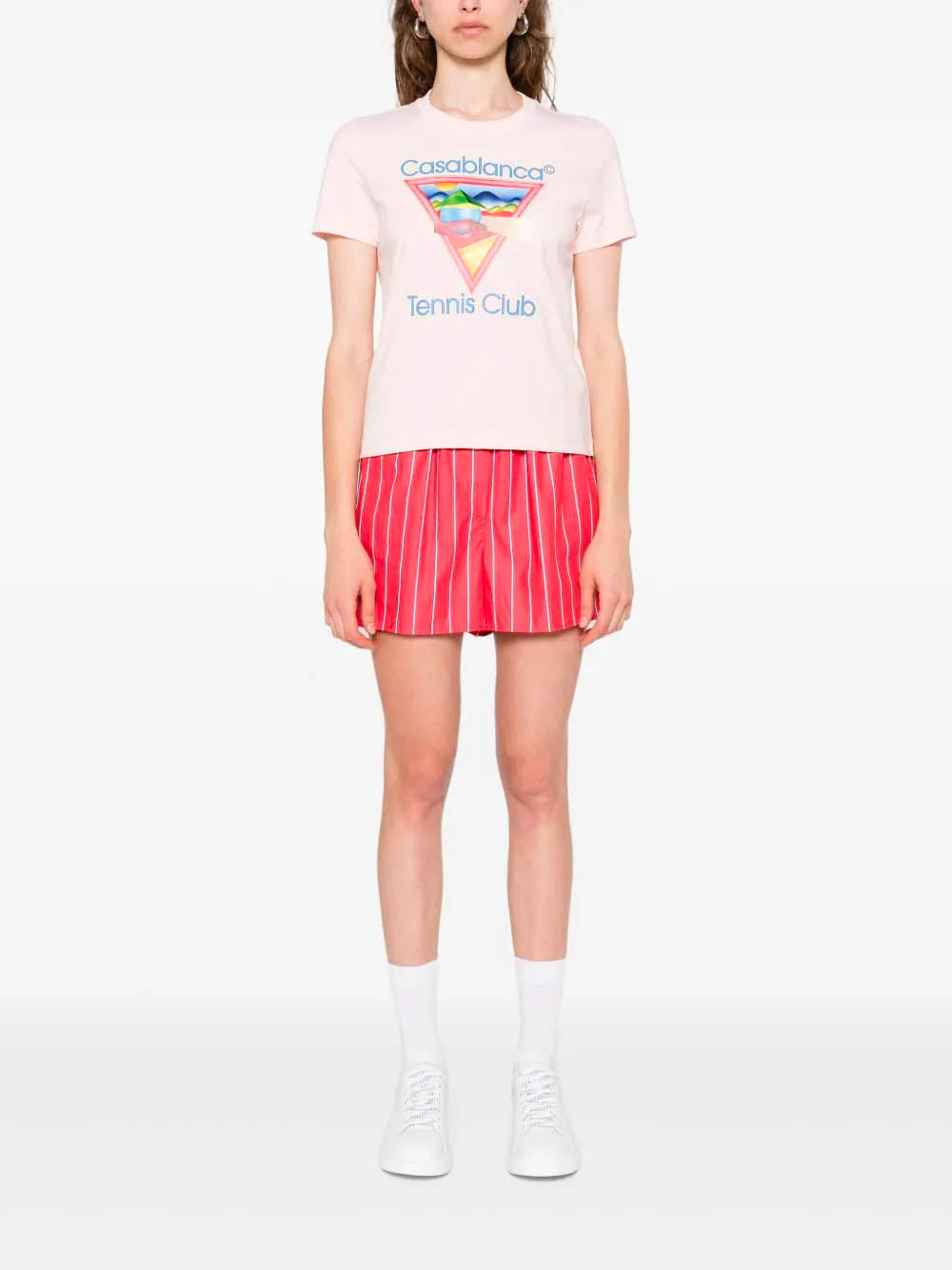 CASABLANCA Slim Fit Crewneck Tennis Club T-Shirt - Women's