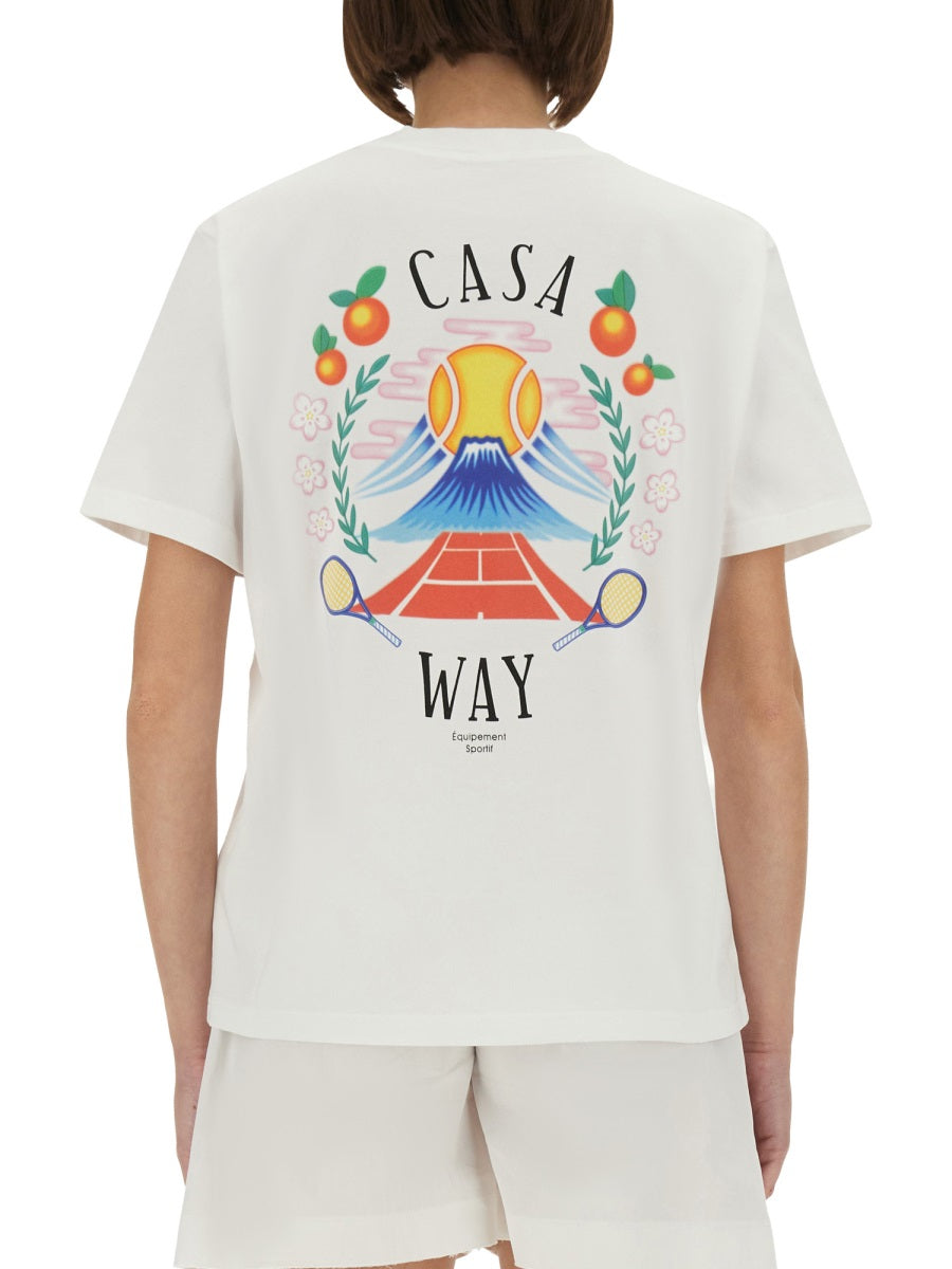 CASABLANCA Multicolour Organic Cotton T-Shirt for Women - FW25 Collection