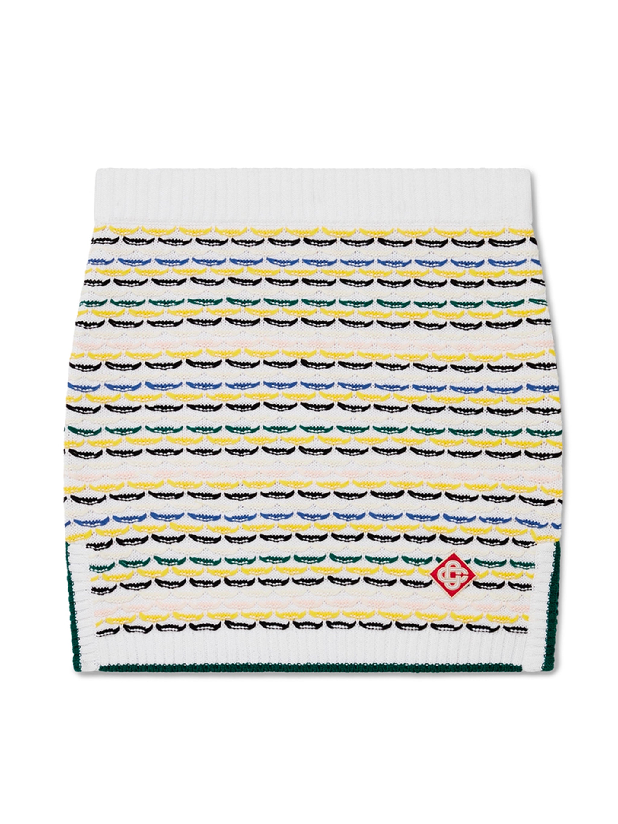 CASABLANCA Tuck Stitch Knit Mini Skirt - Size S