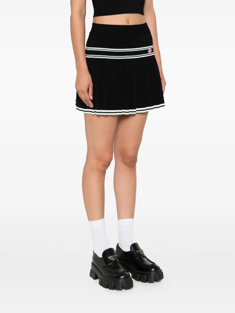 CASABLANCA Pleated Striped Skirt for Women - FW25