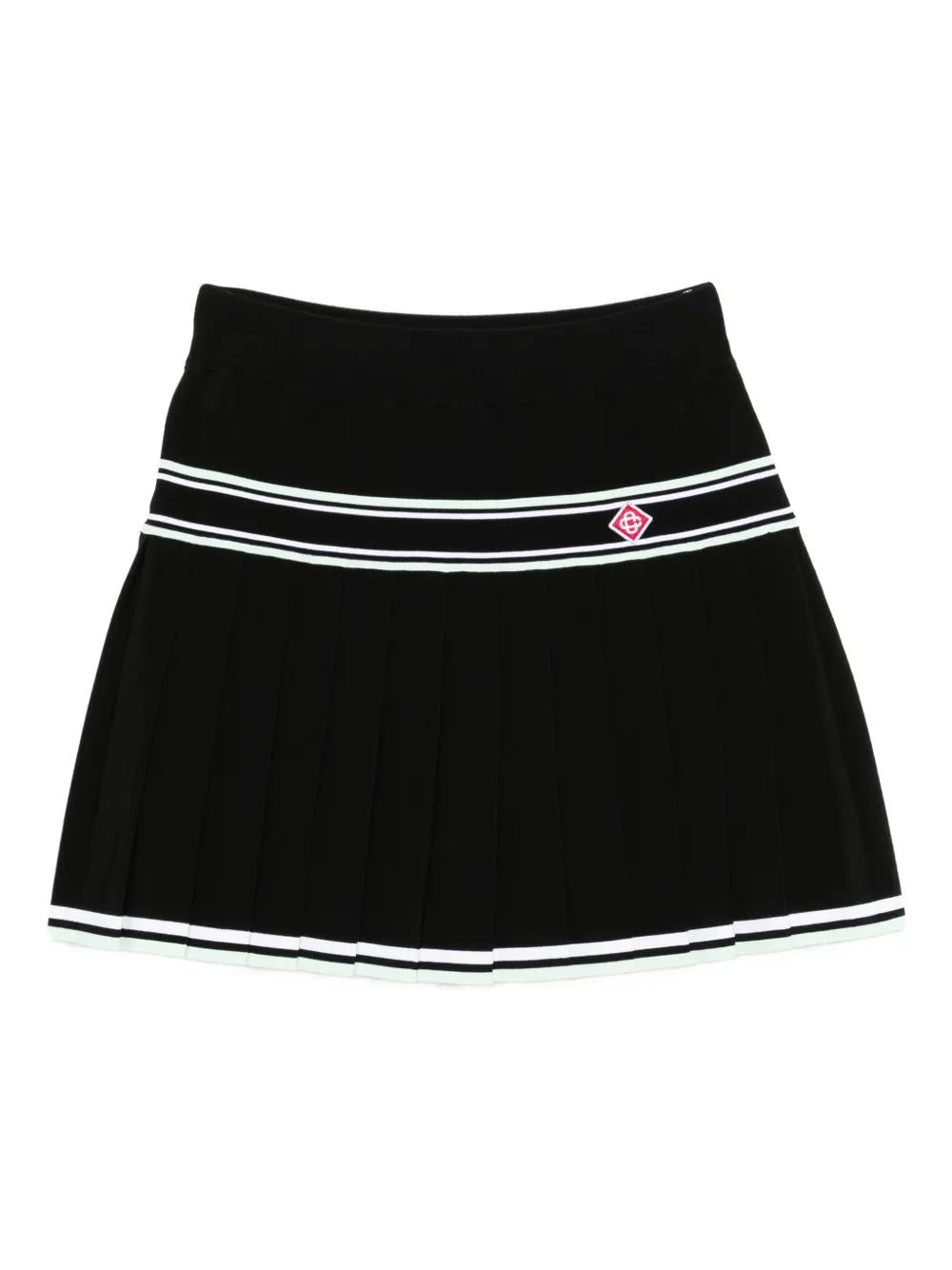 CASABLANCA Pleated Striped Skirt for Women - FW25