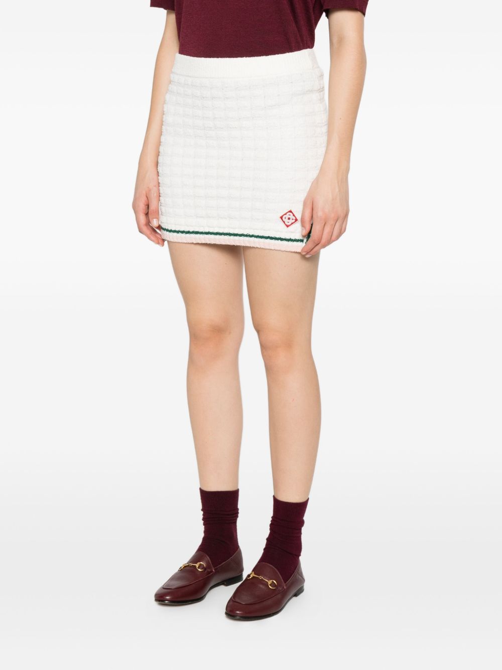 CASABLANCA Mini Boucle Loop Skirt with Elasticated Waistband - Size S