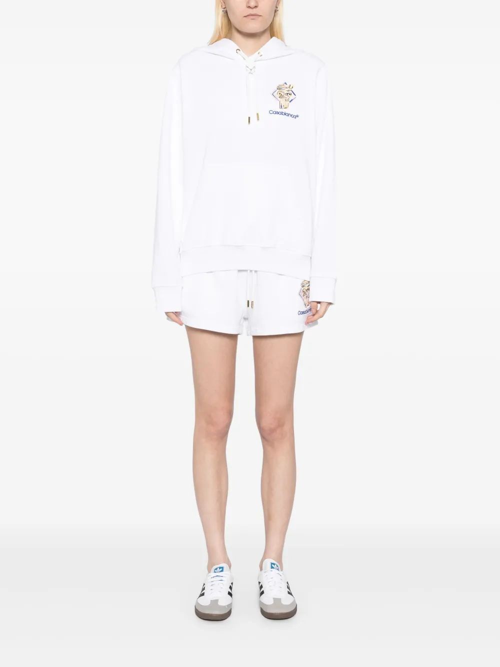 CASABLANCA Diamond Column Embroidered Mini Hoodie