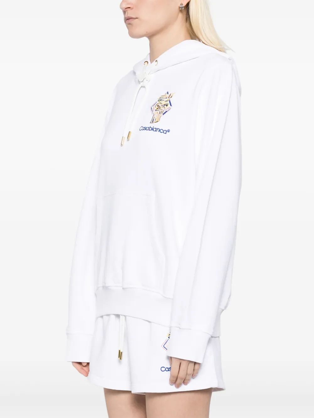 CASABLANCA Diamond Column Embroidered Mini Hoodie