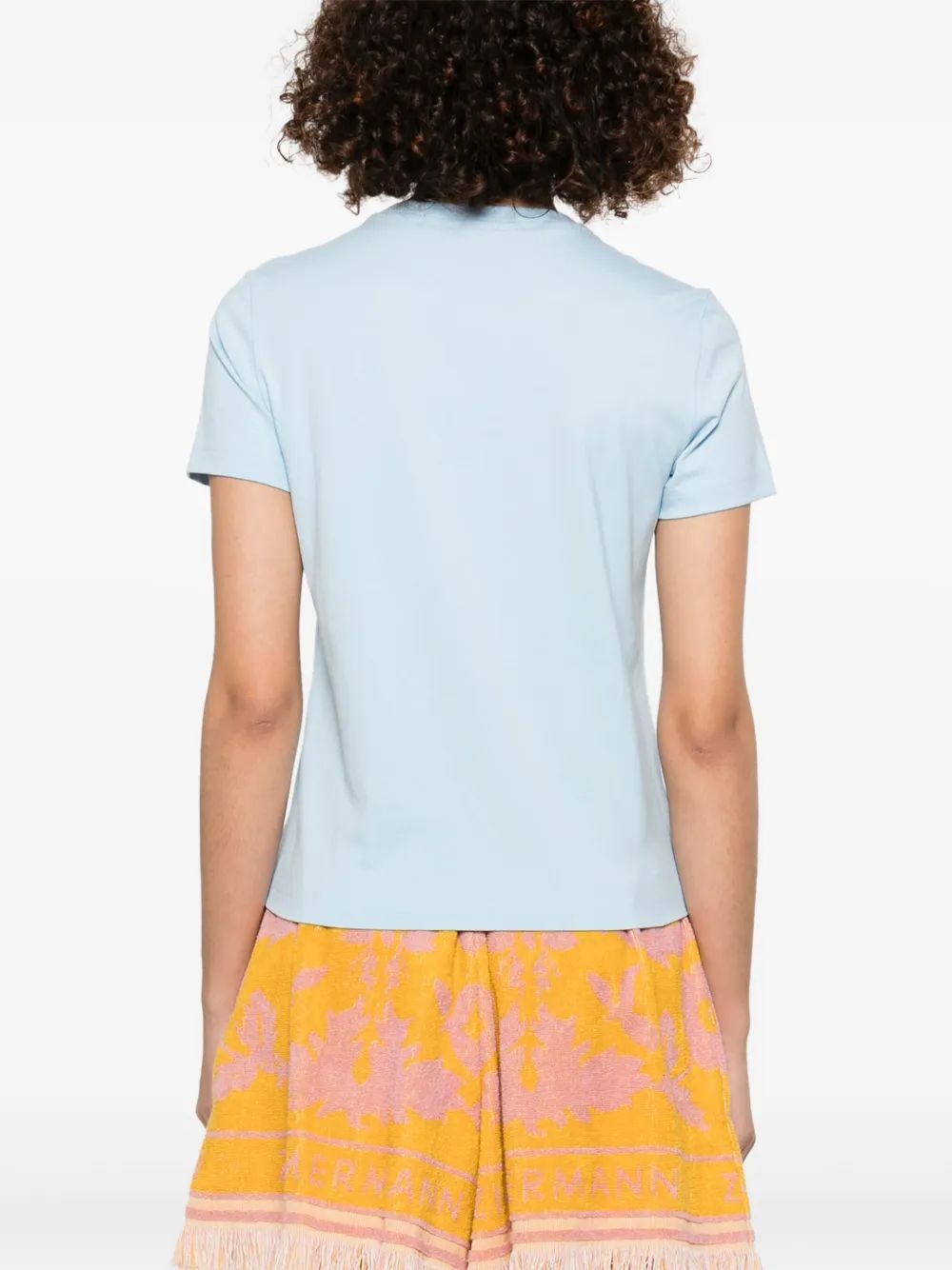 CASABLANCA Fitted T-Shirt with Diamond Column Print - Women's SS25