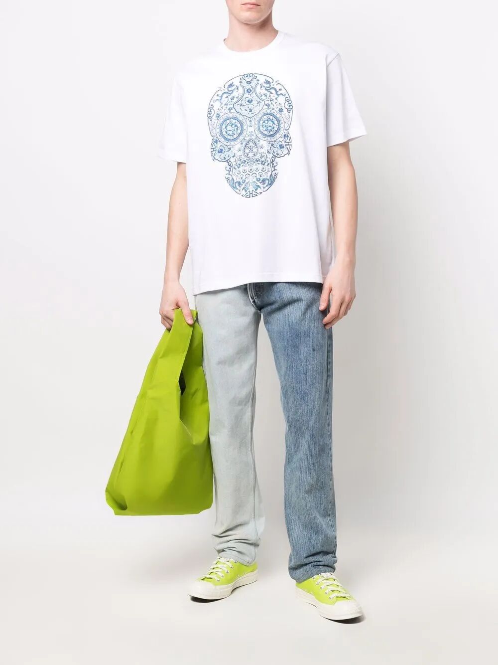 JUNYA WATANABE Skull-Print Cotton T-Shirt for Men - FW25 Collection