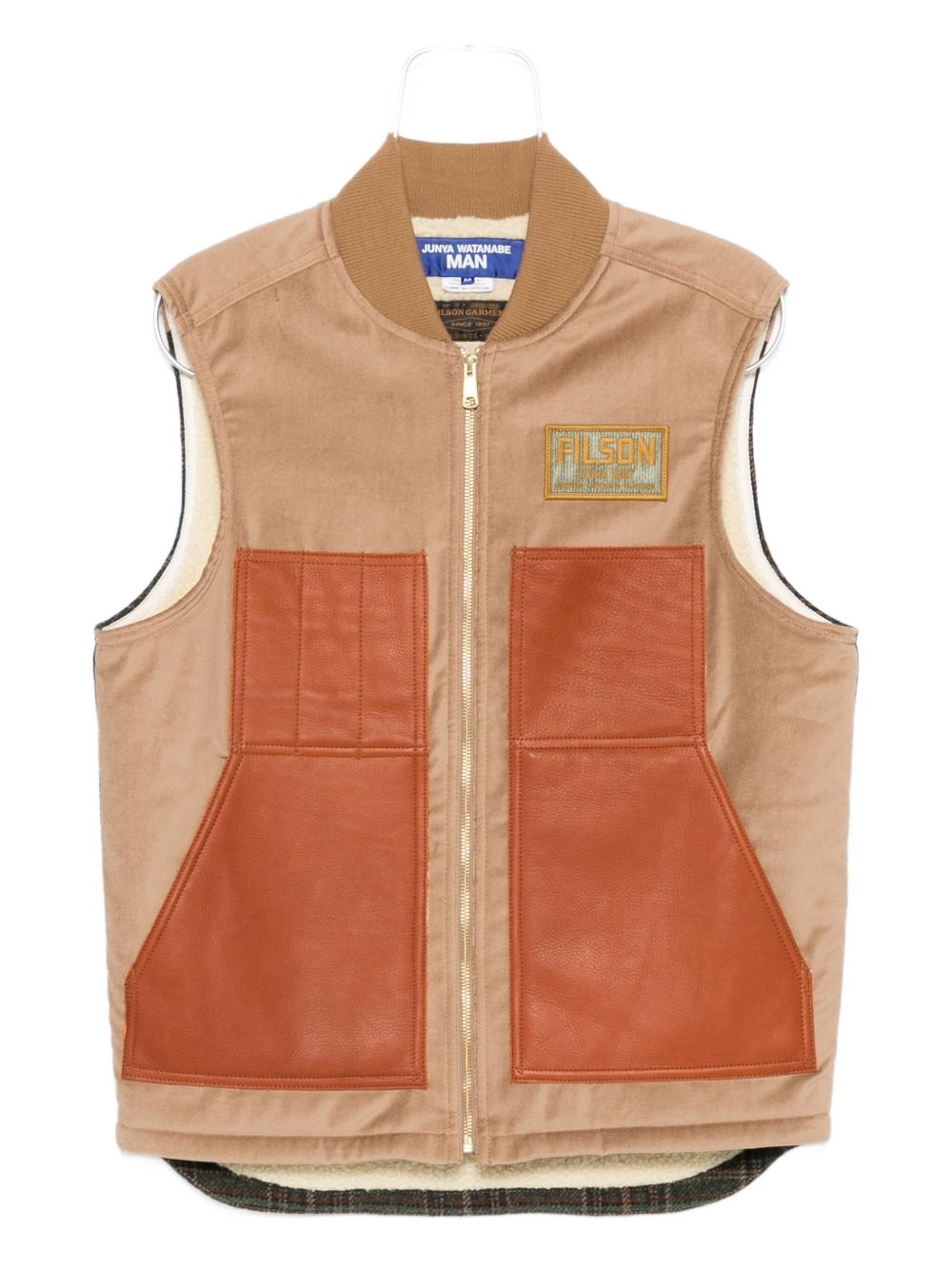 JUNYA WATANABE Leather Panels Vest for Men - FW25 Collection