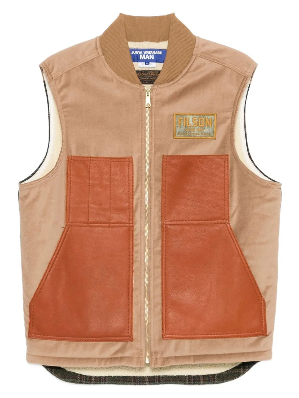 JUNYA WATANABE Leather-Panelled Full-Zip Vest