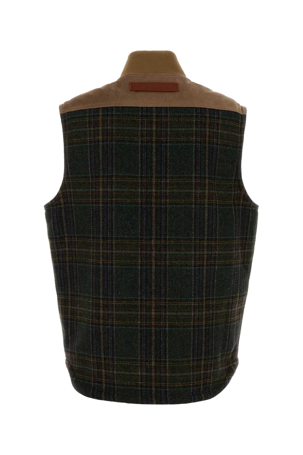 JUNYA WATANABE Multicolor Cotton and Wool Sleeveless Jacket