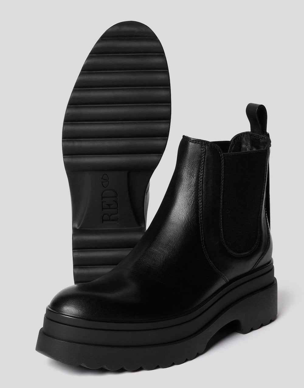 RED VALENTINO Platform Ankle Boots with Logo Heel - 6 cm