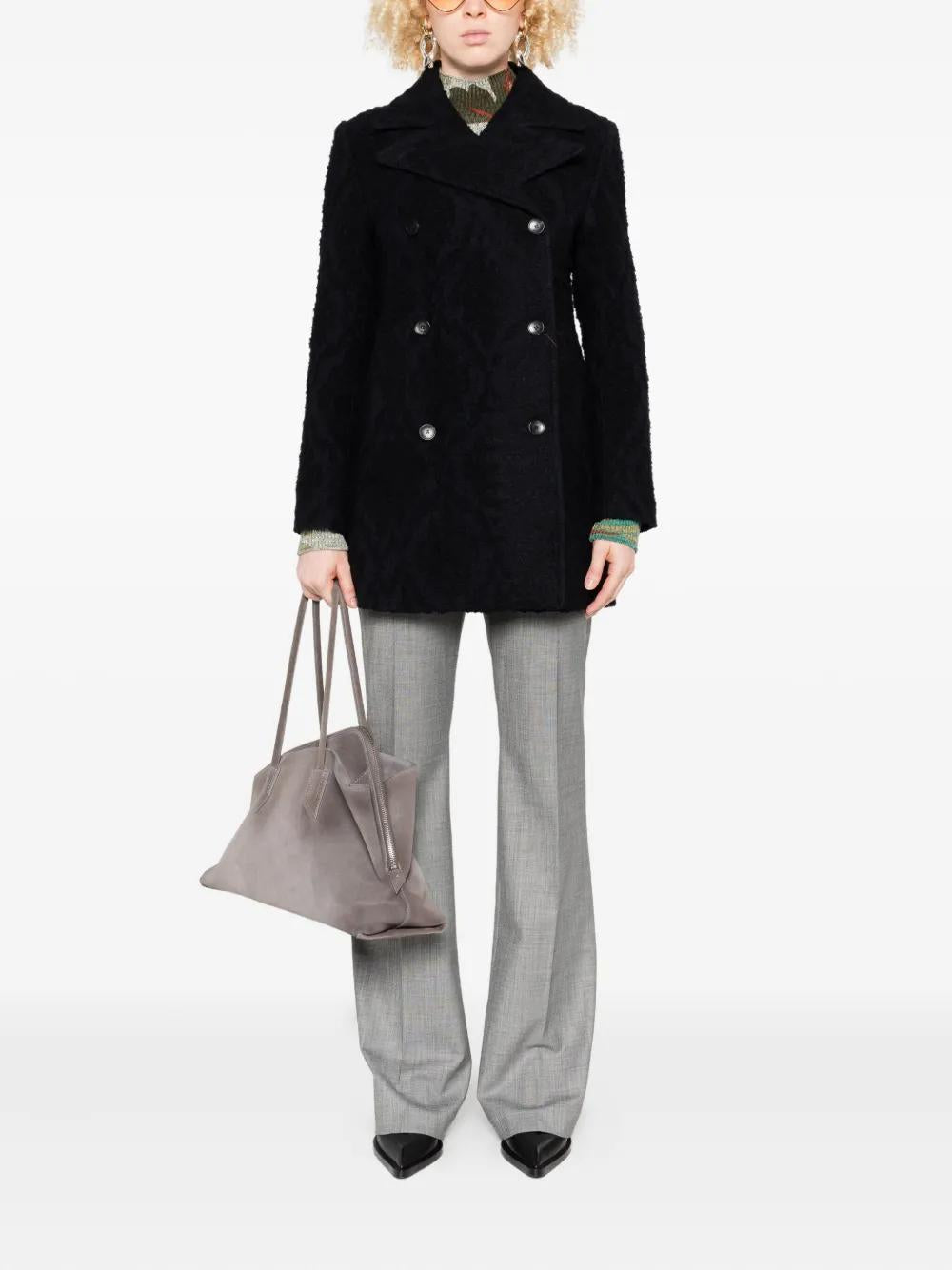 ETRO Double Breasted Textured Weave Jacket