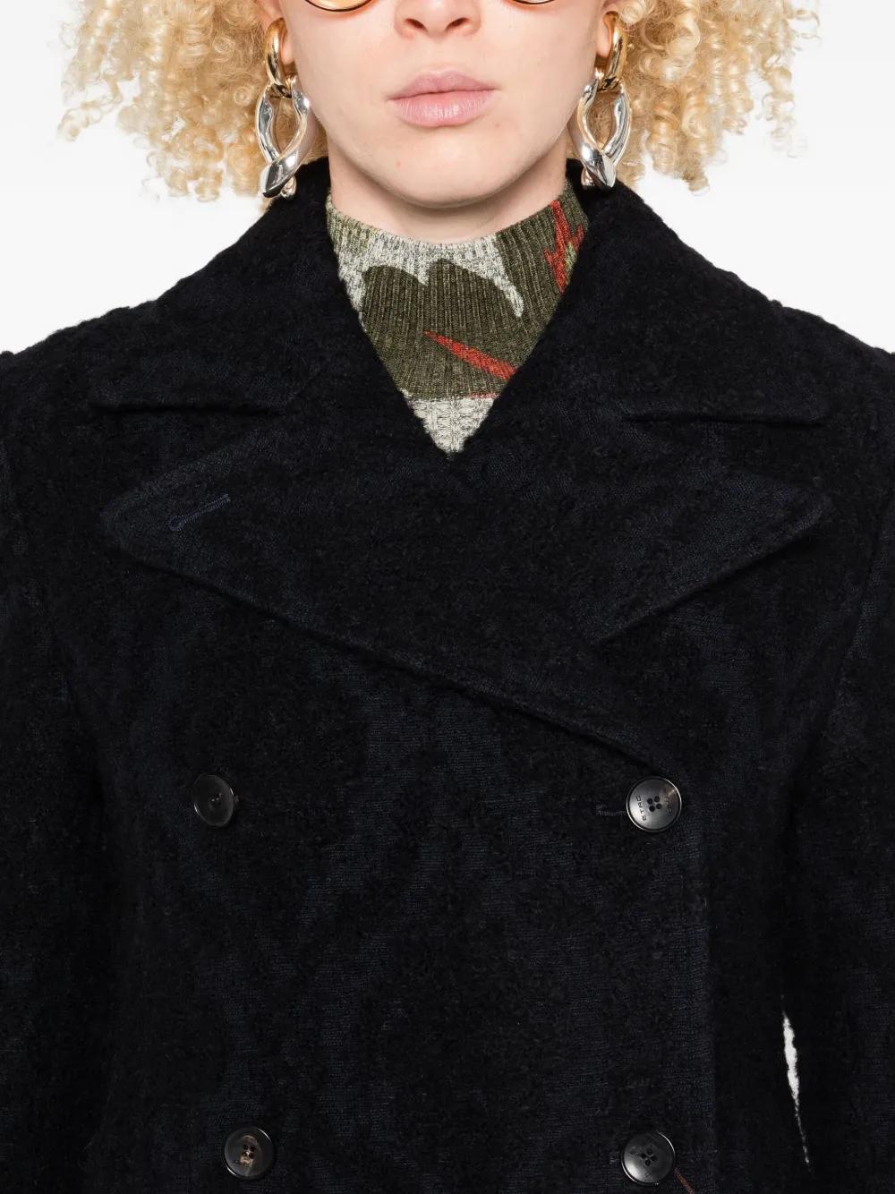 ETRO Double Breasted Textured Weave Jacket