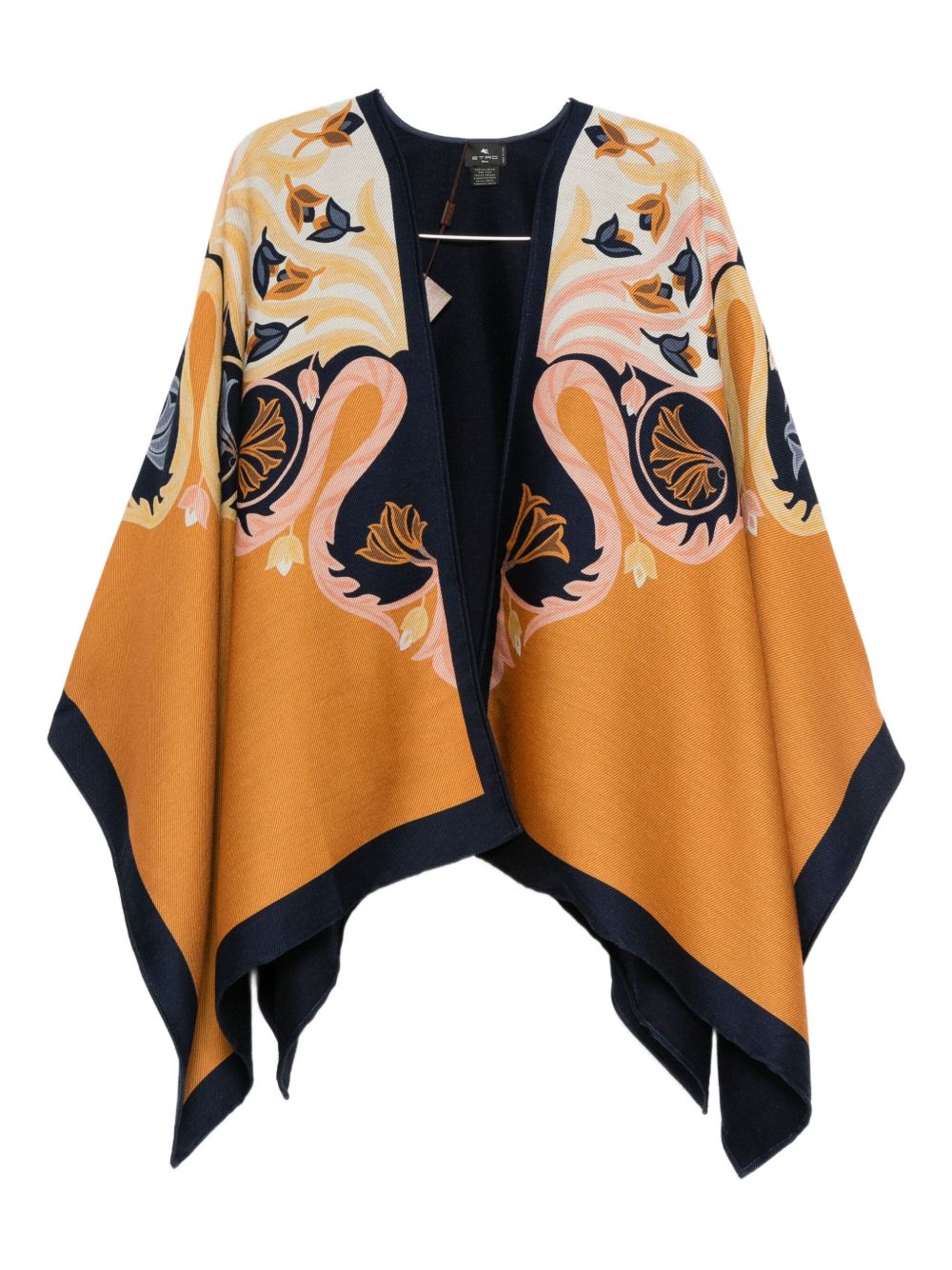 ETRO Camel Printed Poncho for Women