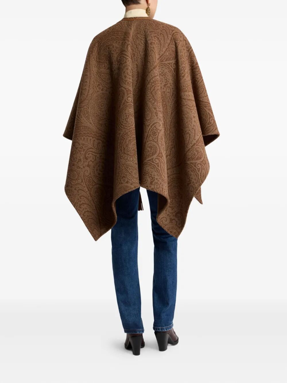 ETRO Jacquard Wool and Cashmere Cape