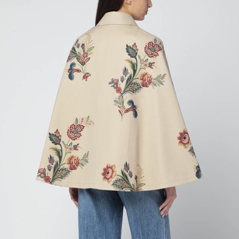ETRO Women's Mini Floral Print Trenchcape