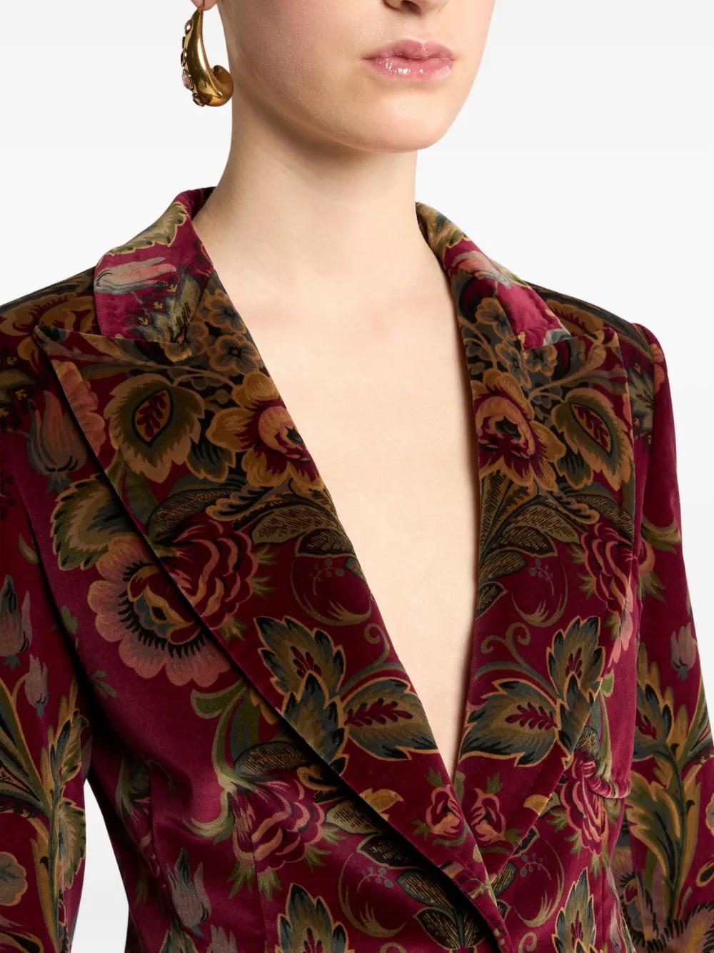 ETRO Floral Velvet Blazer for Ladies