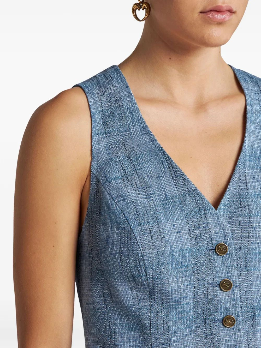 ETRO Women's Slub Waistcoat - Size 36