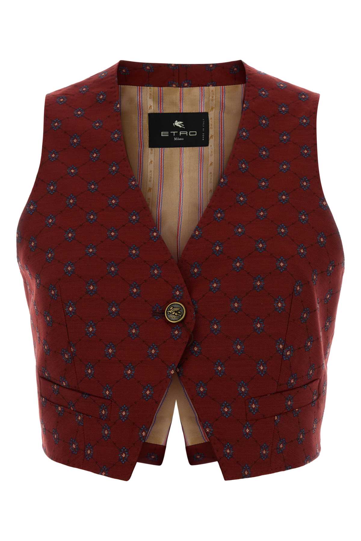 ETRO Embroidered Wool Blend Vest for Women
